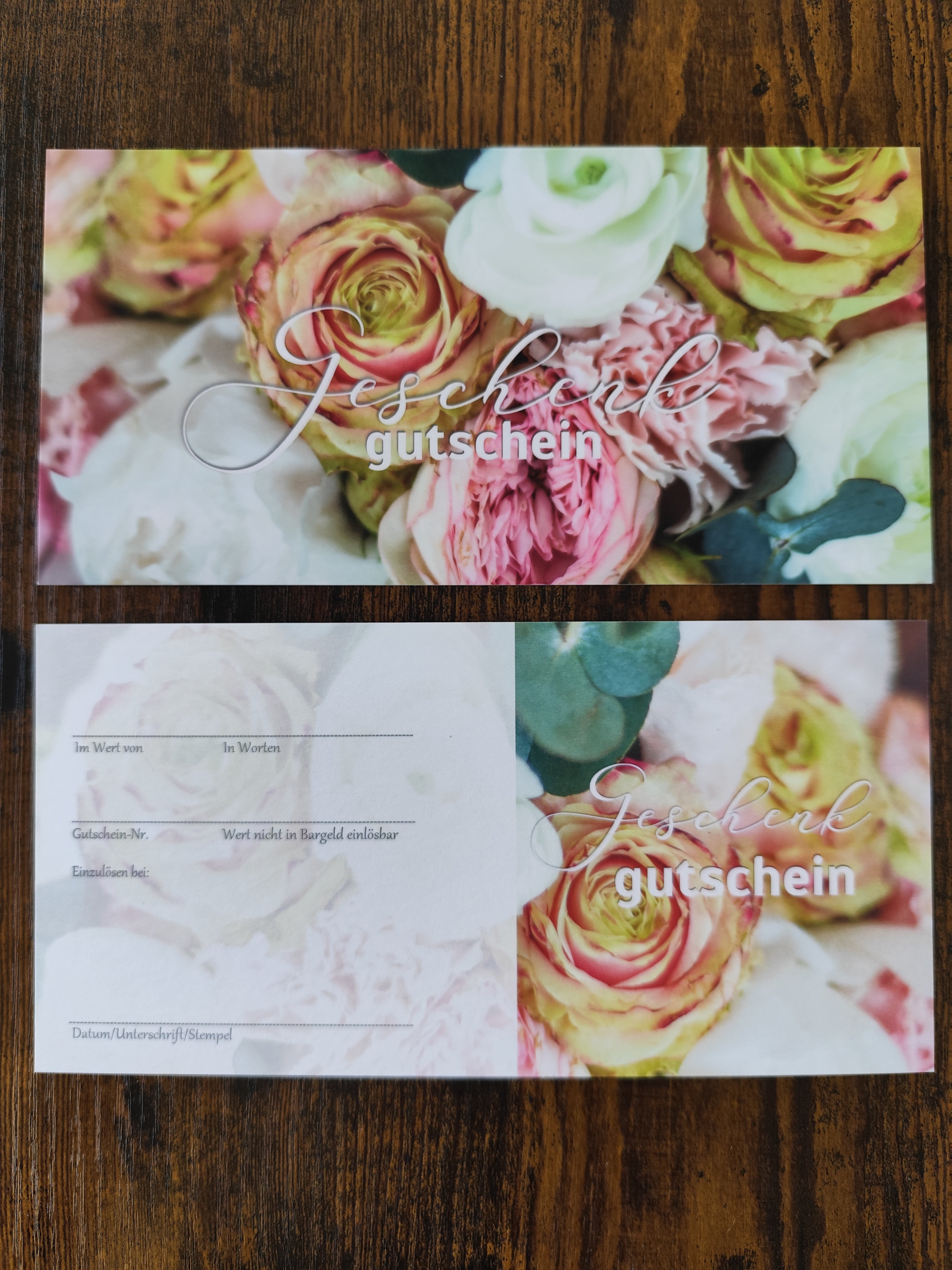 Geschenkgutschein-Karte – Für jeden Anlass | Blumen Motiv