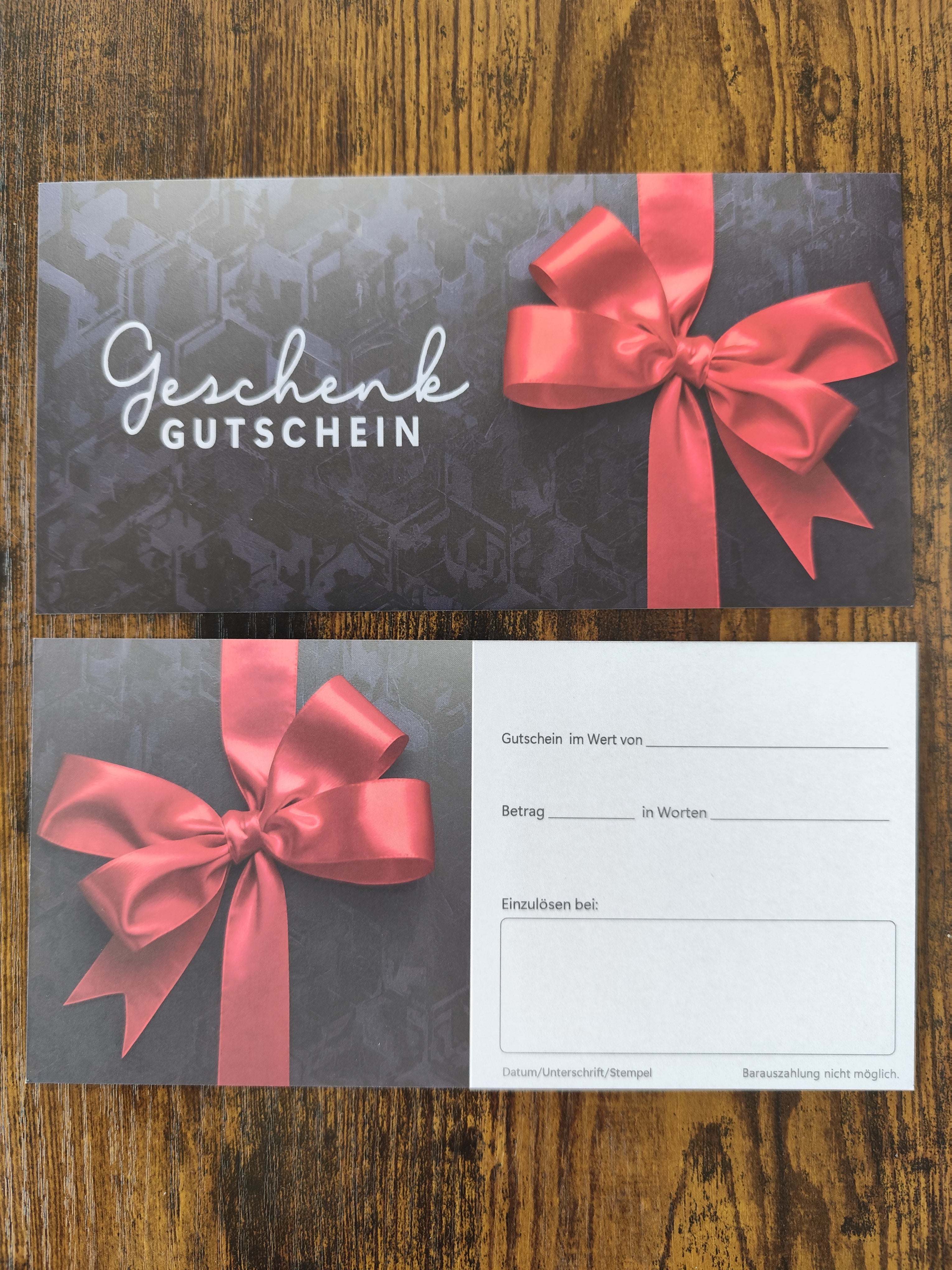 Geschenkgutschein-Karte – Für jeden Anlass | Schleife
