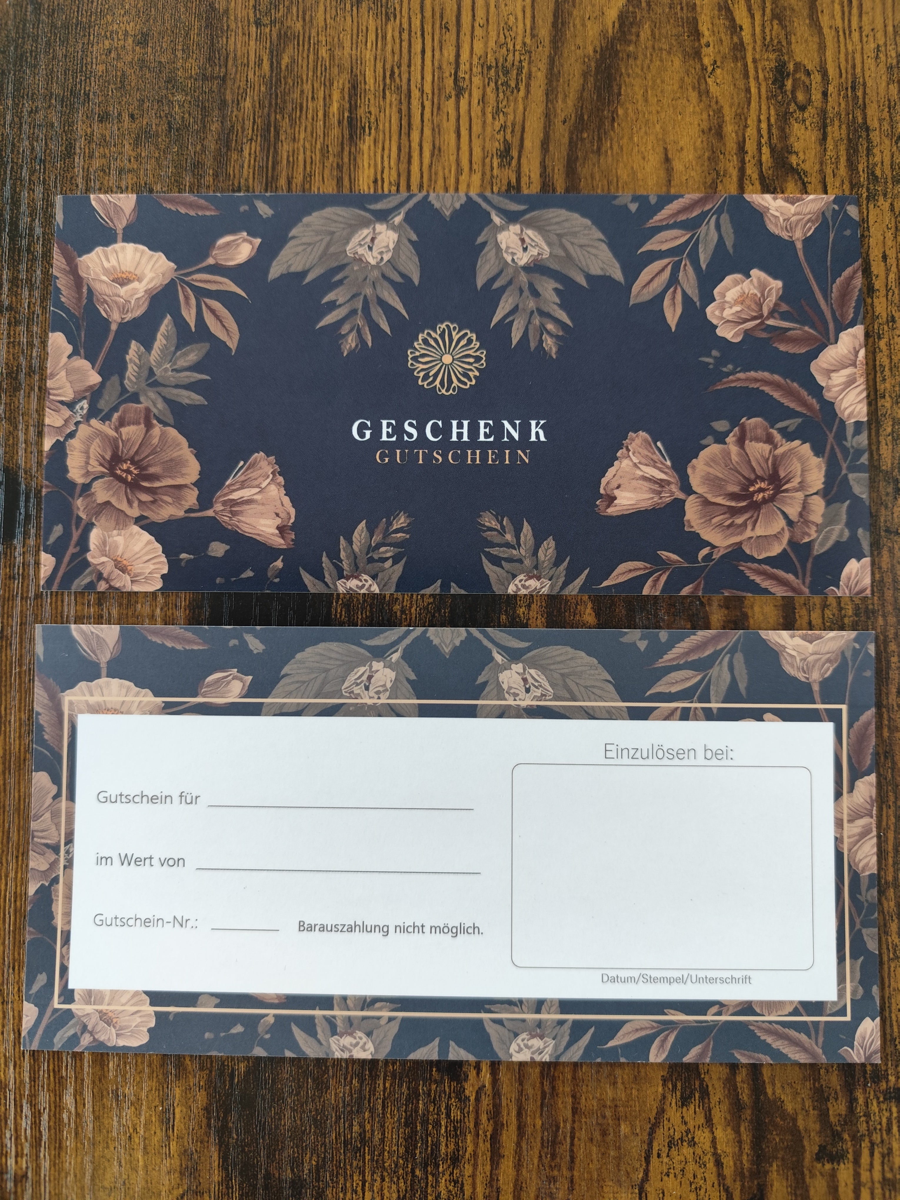 Geschenkgutschein-Karte – Für jeden Anlass | Blumen Motiv