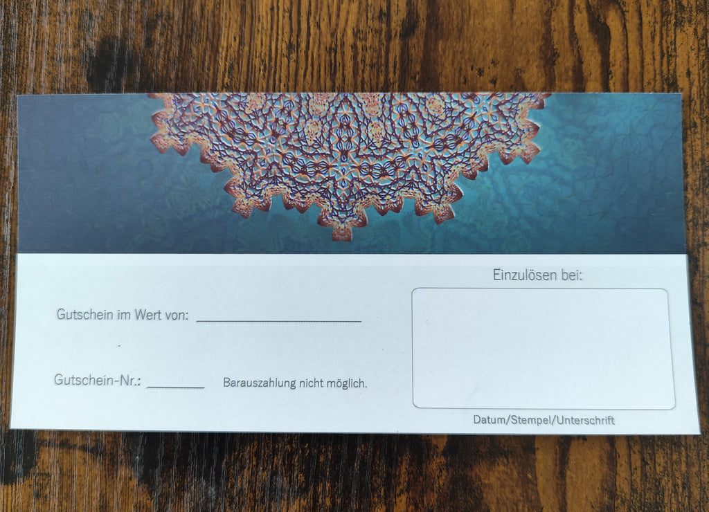 Geschenkgutschein-Karte – Für jeden Anlass | Mandala Motiv