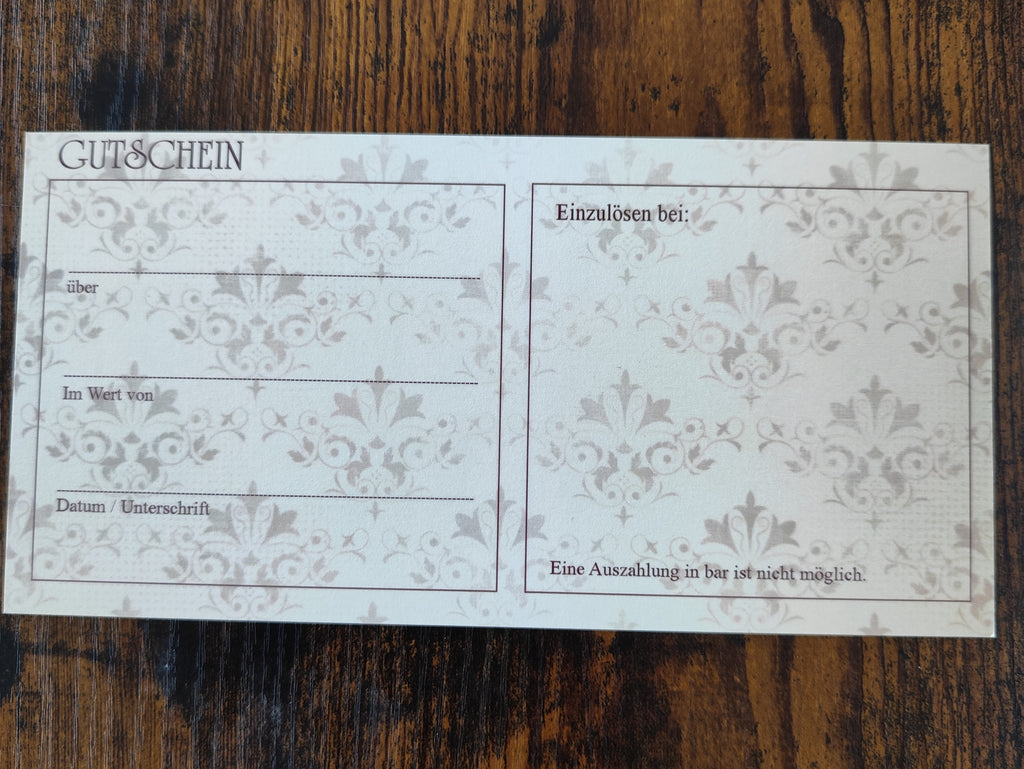 Geschenkgutschein-Karte – Für jeden Anlass | Edel