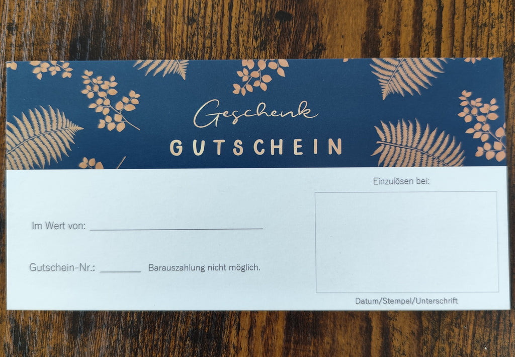 Geschenkgutschein-Karte – Für jeden Anlass | Blumen und Blätter