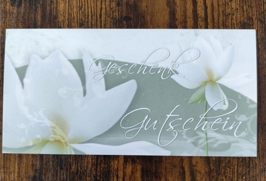 Geschenkgutschein-Karte – Für jeden Anlass | Blumen-Motiv