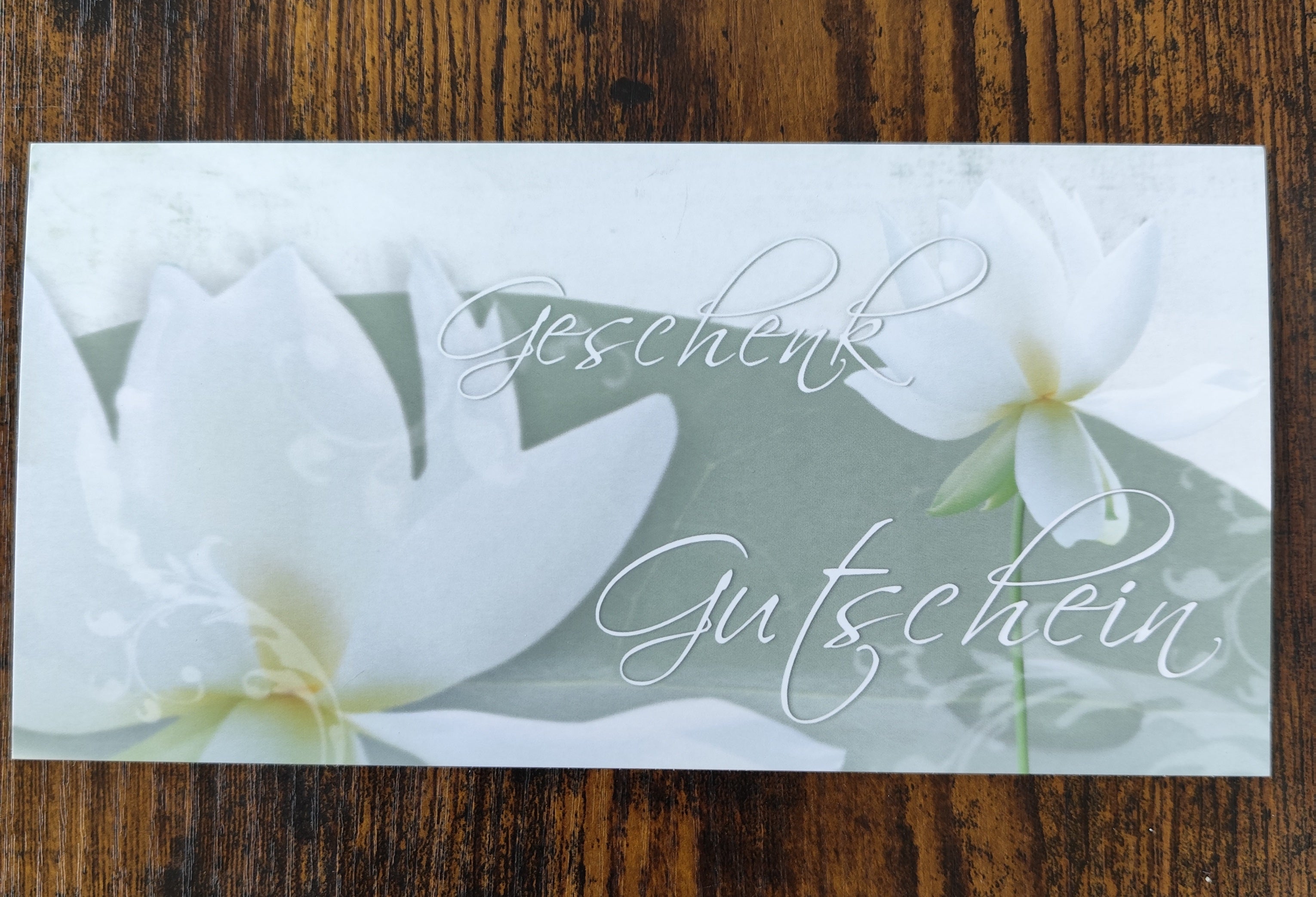 Geschenkgutschein-Karte – Für jeden Anlass | Blumen-Motiv