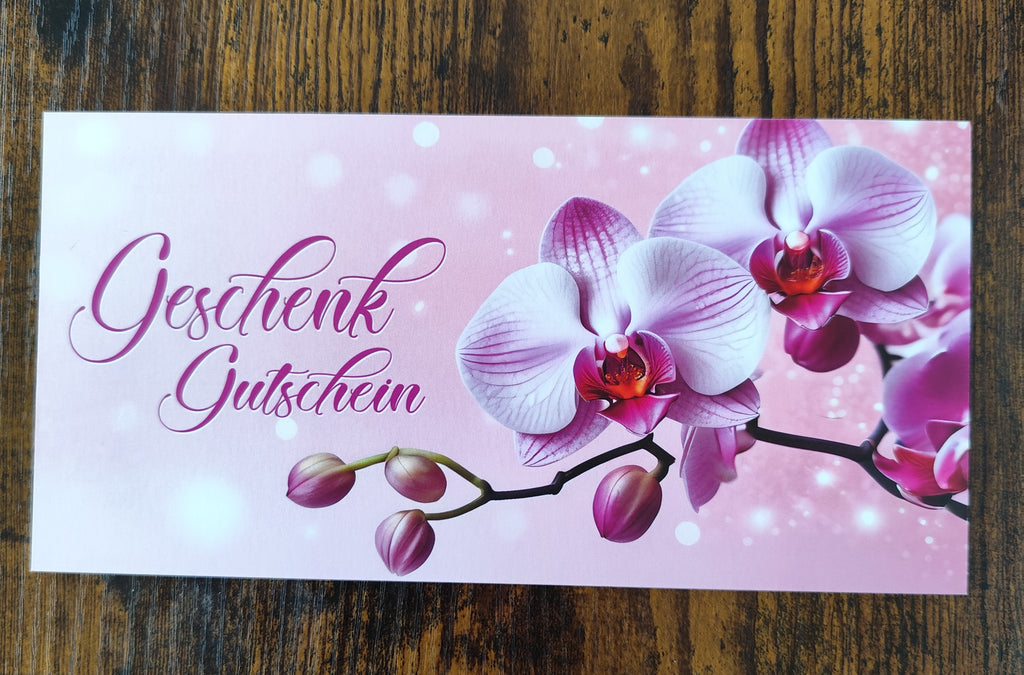 Geschenkgutschein-Karte – Für jeden Anlass | Orchidee