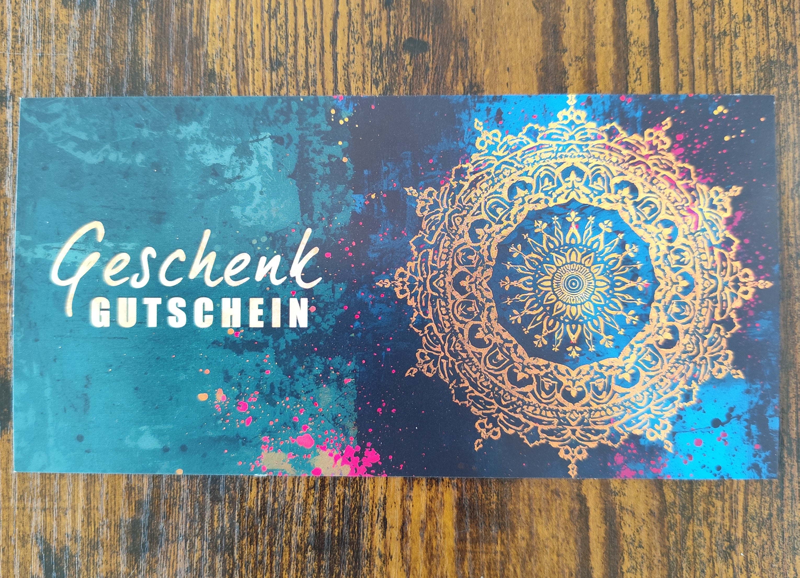 Geschenkgutschein-Karte – Für jeden Anlass | Mandala Motiv