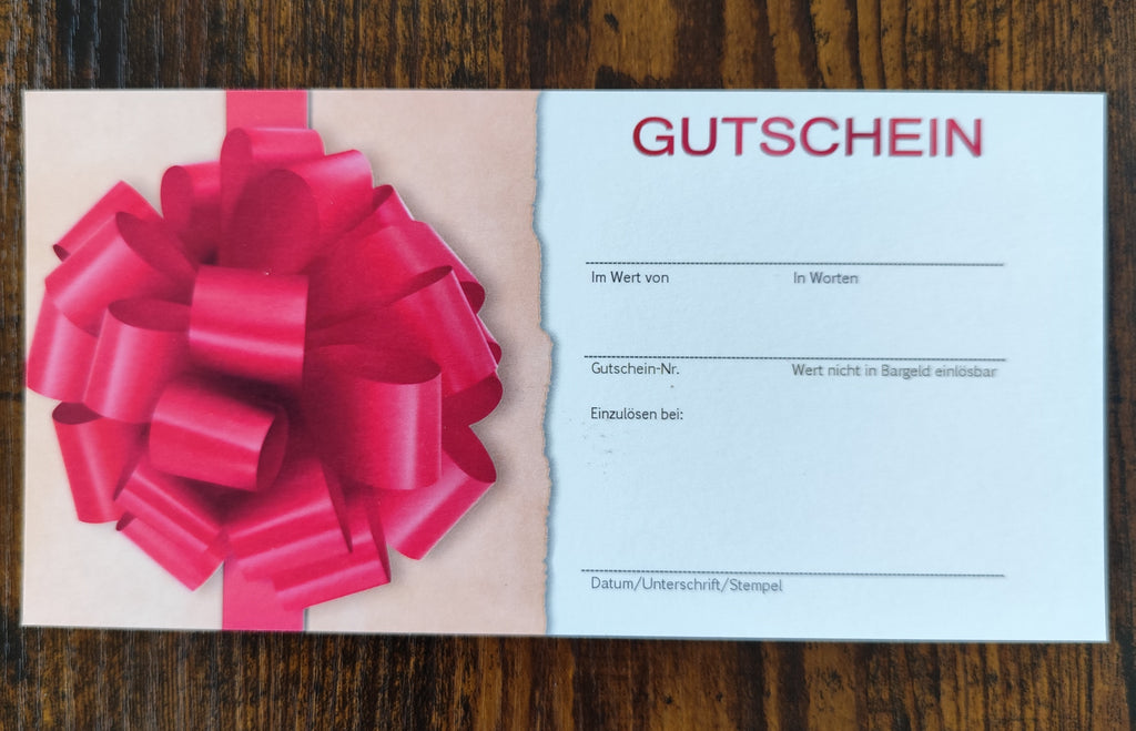 Geschenkgutschein-Karte – Für jeden Anlass | Geschenk-Schleife