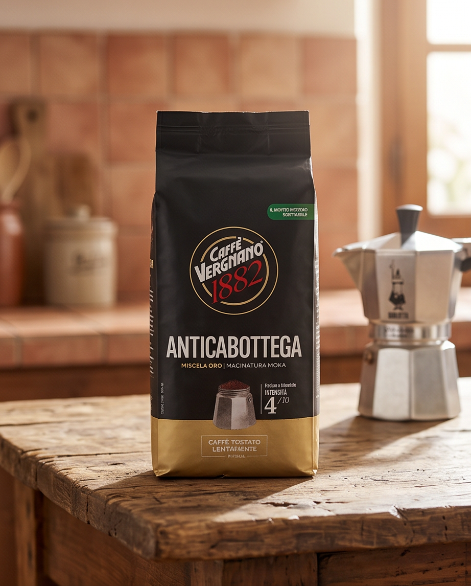 Caffè Vergnano 1882 Antica Bottega – Gemahlener Kaffee, 250 g | Italienischer Genuss