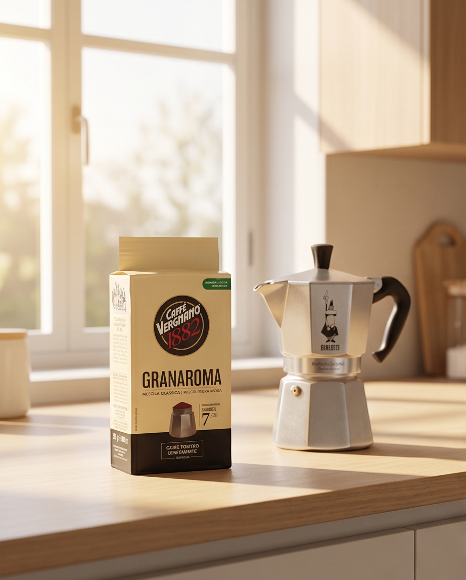 Caffè Vergnano 1882 Gran Aroma – Gemahlener Kaffee, 250 g | Italienischer Genuss