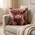 Deko-Kissen ‘Highland Kuh’ – 45x45 cm mit Füllkissen & 2D-Print