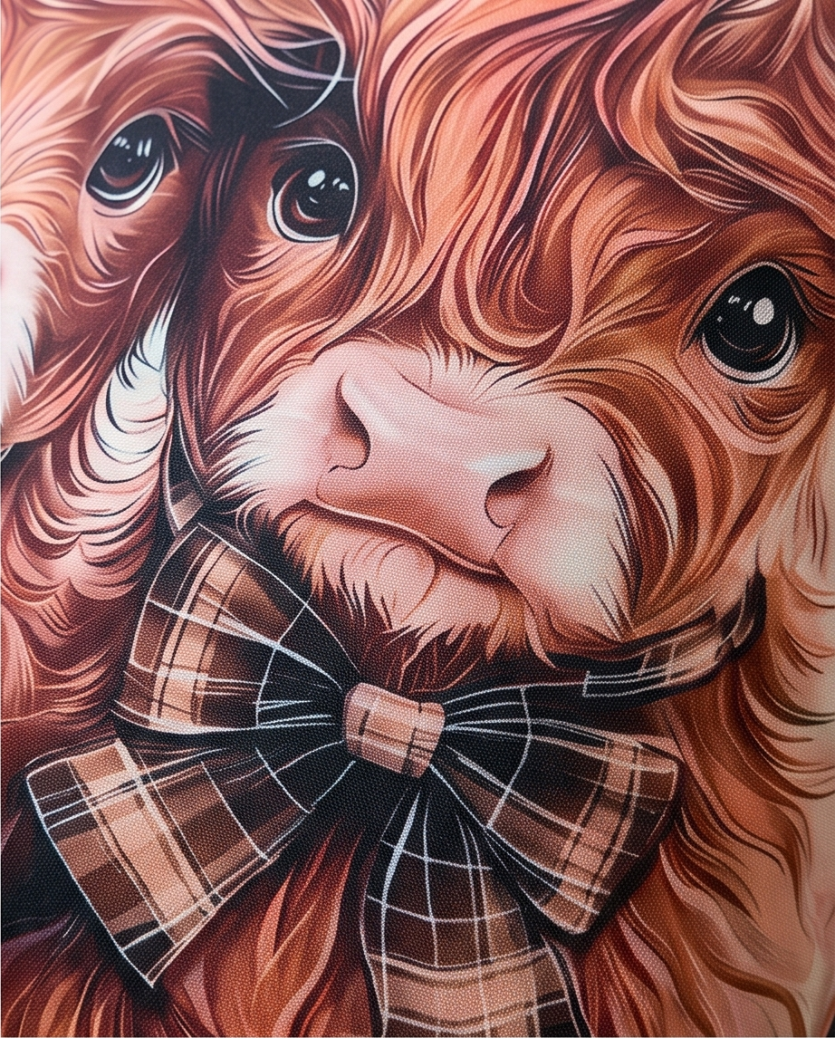 Deko-Kissen ‘Highland Kuh’ – 45x45 cm mit Füllkissen & 2D-Print