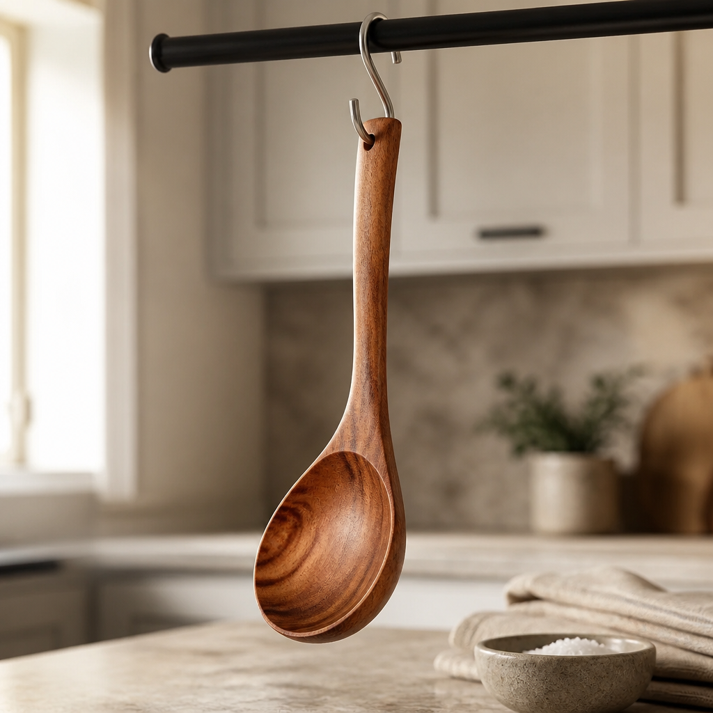 Suppenkelle / Schöpflöffel / Schöpfkelle aus robustem Holz - antihaft