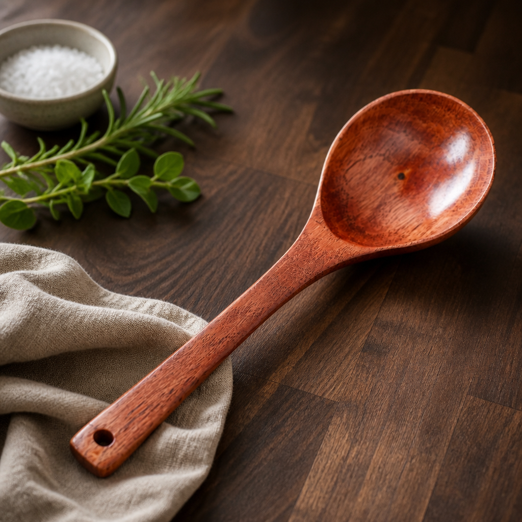 Suppenkelle / Schöpflöffel / Schöpfkelle aus robustem Holz - antihaft