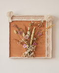 Handmade - Bild mit Trockenblumen auf Leinwand | Blumenbild | Deko