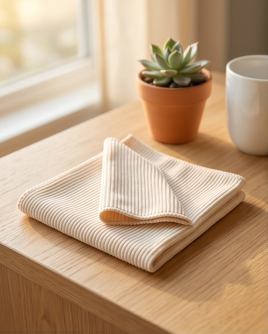Mikrofaser-Tuch Beige – Küchentuch & Spültuch 25x25 cm