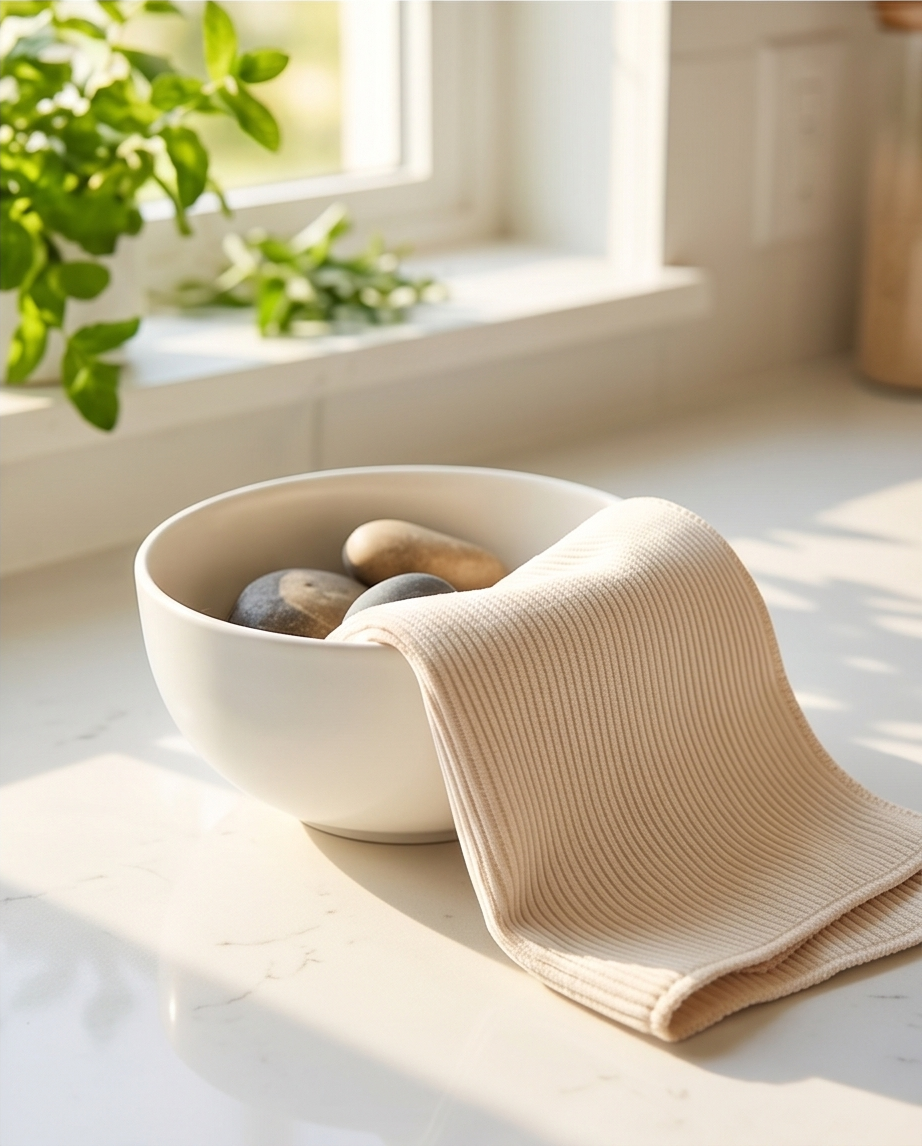 Mikrofaser-Tuch Beige – Küchentuch & Spültuch 25x25 cm