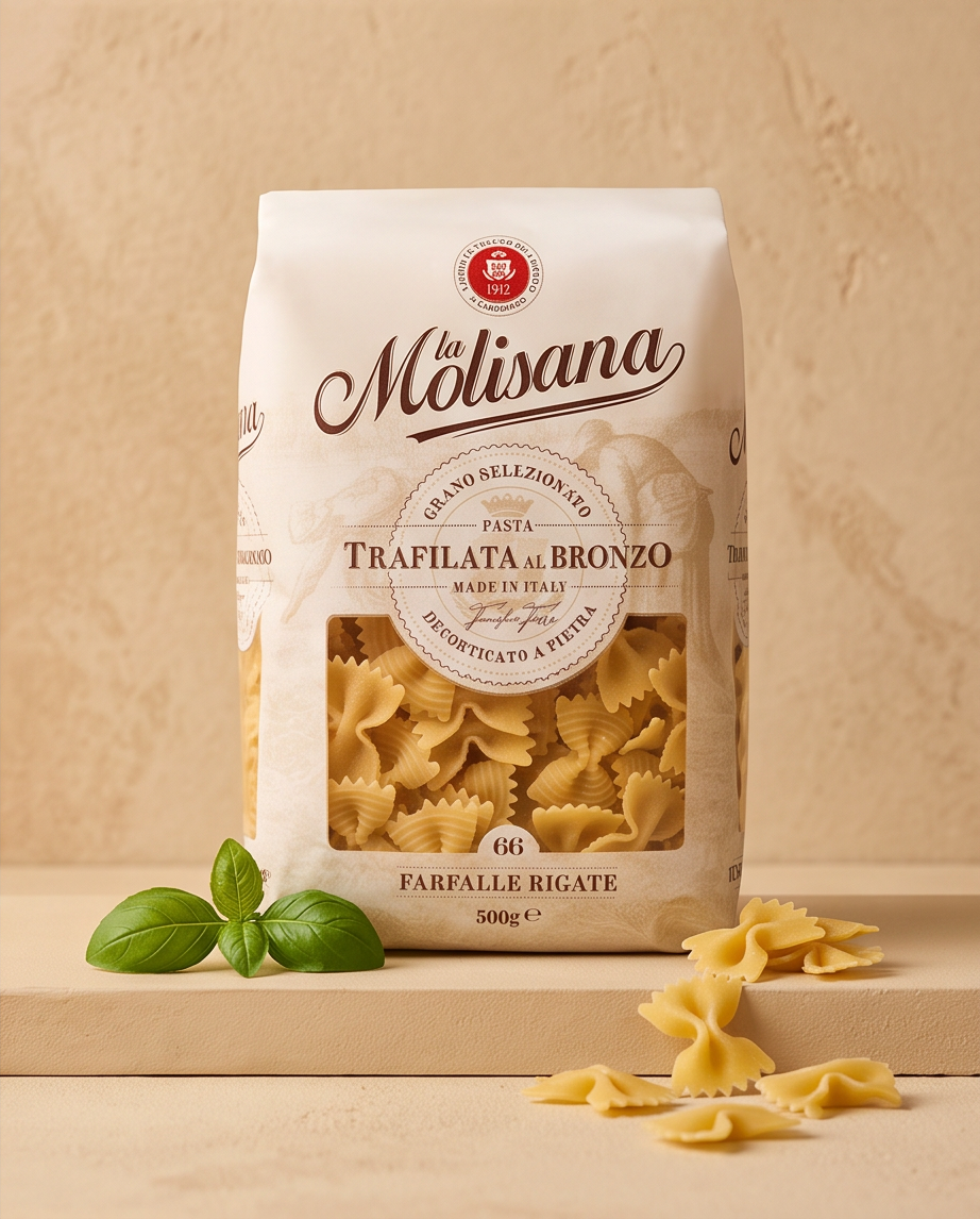 La Molisana - Farfalle Rigate No. 66 | Bronzegezogene Pasta