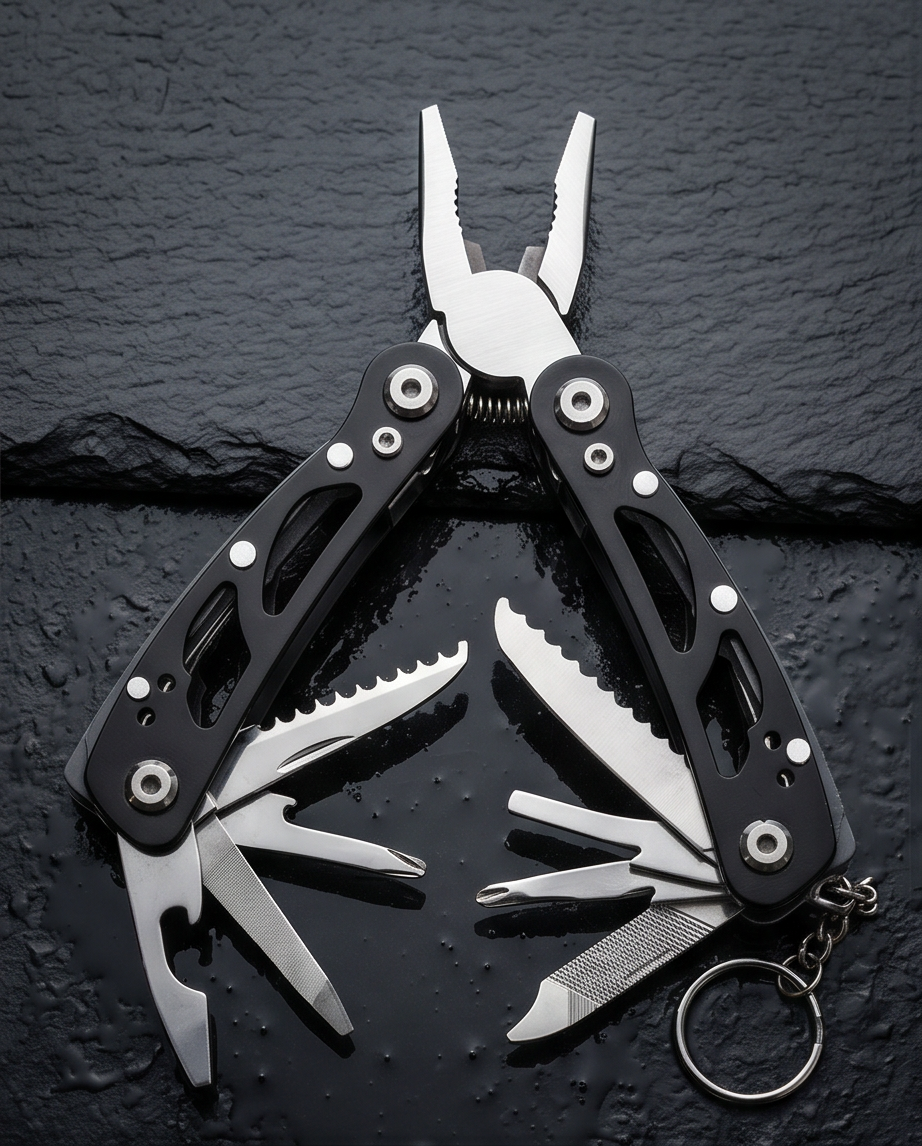 Multitool Mini Ultra-Kompakt - 10-in 1 | für Schlüsselbund