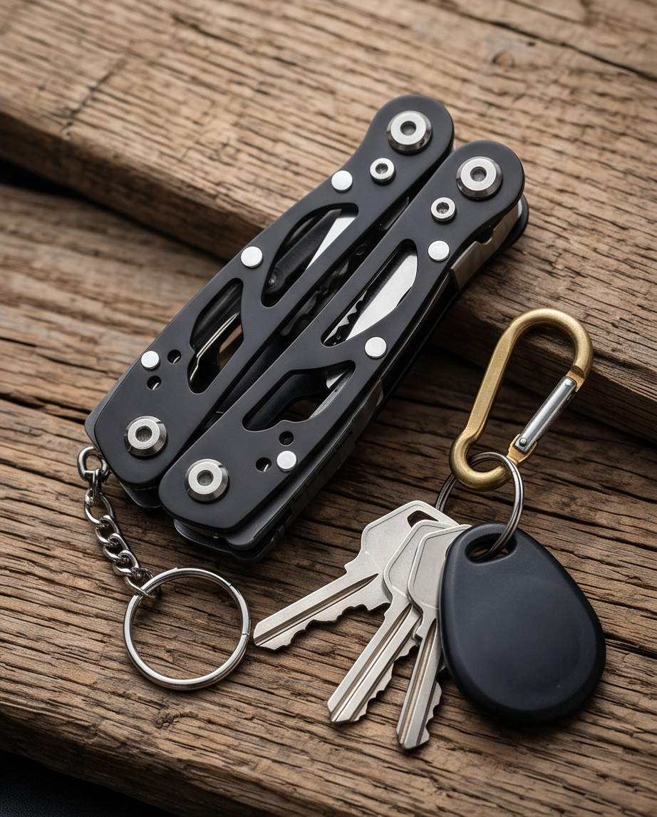 Multitool Mini Ultra-Kompakt - 10-in 1 | für Schlüsselbund
