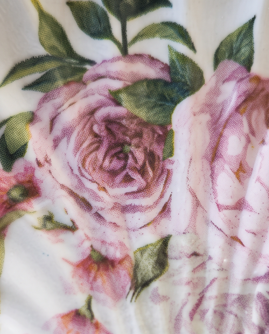 Handmade - Muschel-Schale 'Rosen' aus Gips | Seifenschale oder Schmuckschale