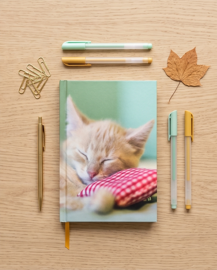 Notizbuch 'Katze' – Kleines Notizheft im Taschenformat