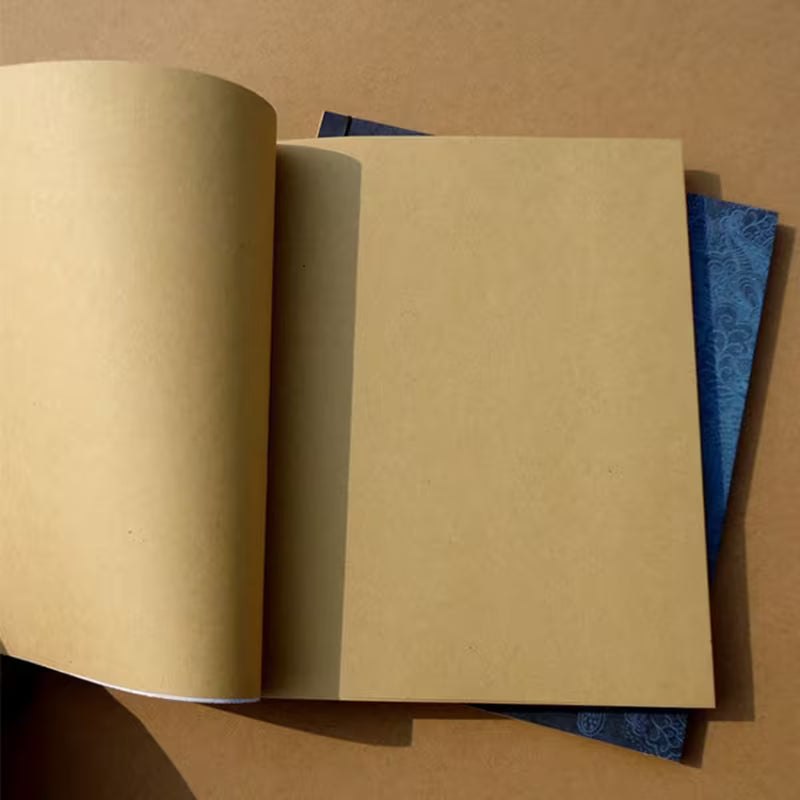 Notizbuch Vintage im chinesischen Stil – mit Quaste & Kraftpapier