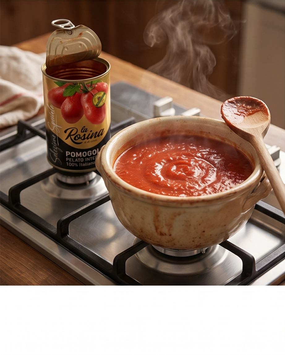 La Rosina Pomogold ganze geschälte Tomaten – Traditionell aus Italien, 400g