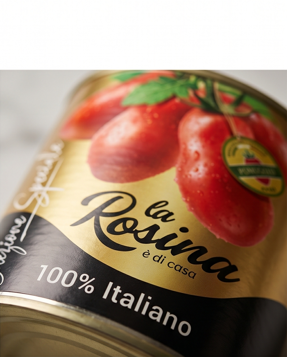La Rosina Pomogold ganze geschälte Tomaten – Traditionell aus Italien, 400g