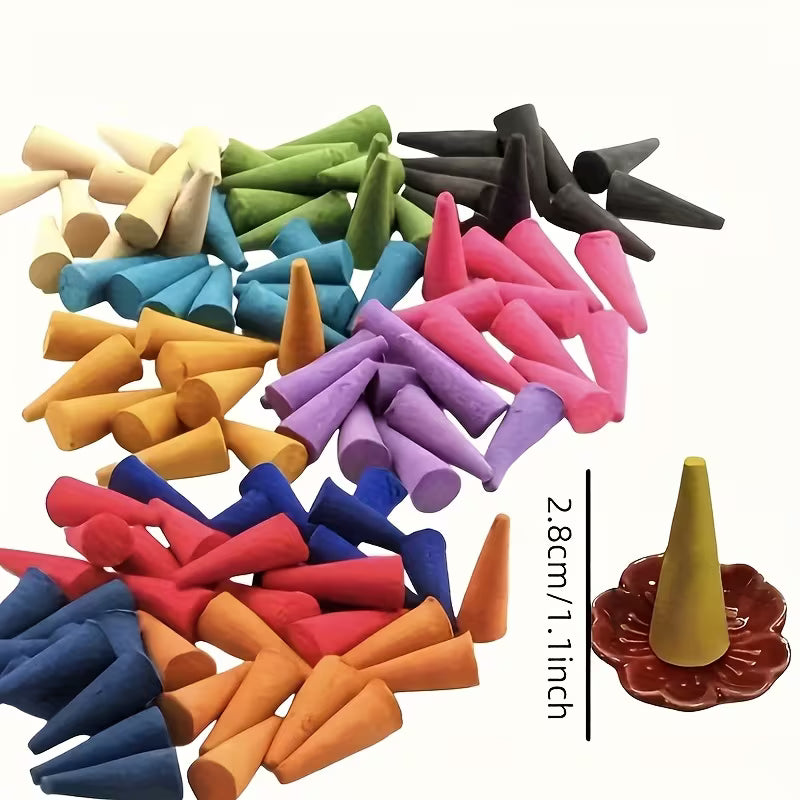 Räucherkegel | Duftkegel (Mixed Fragrances) - bunt gemischt