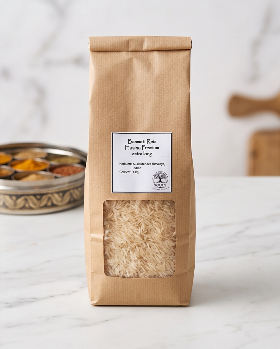 Basmati-Reis Hasina - 1 kg | Premium - extra langes und feines Langkorn