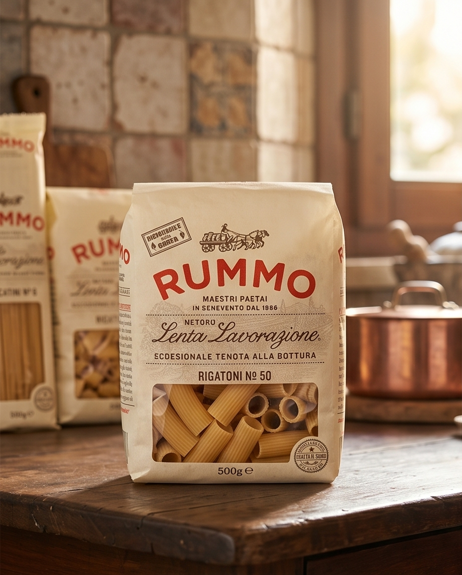 Rummo Rigatoni No. 50 – 500 g | Italienische Pasta | al bronzo