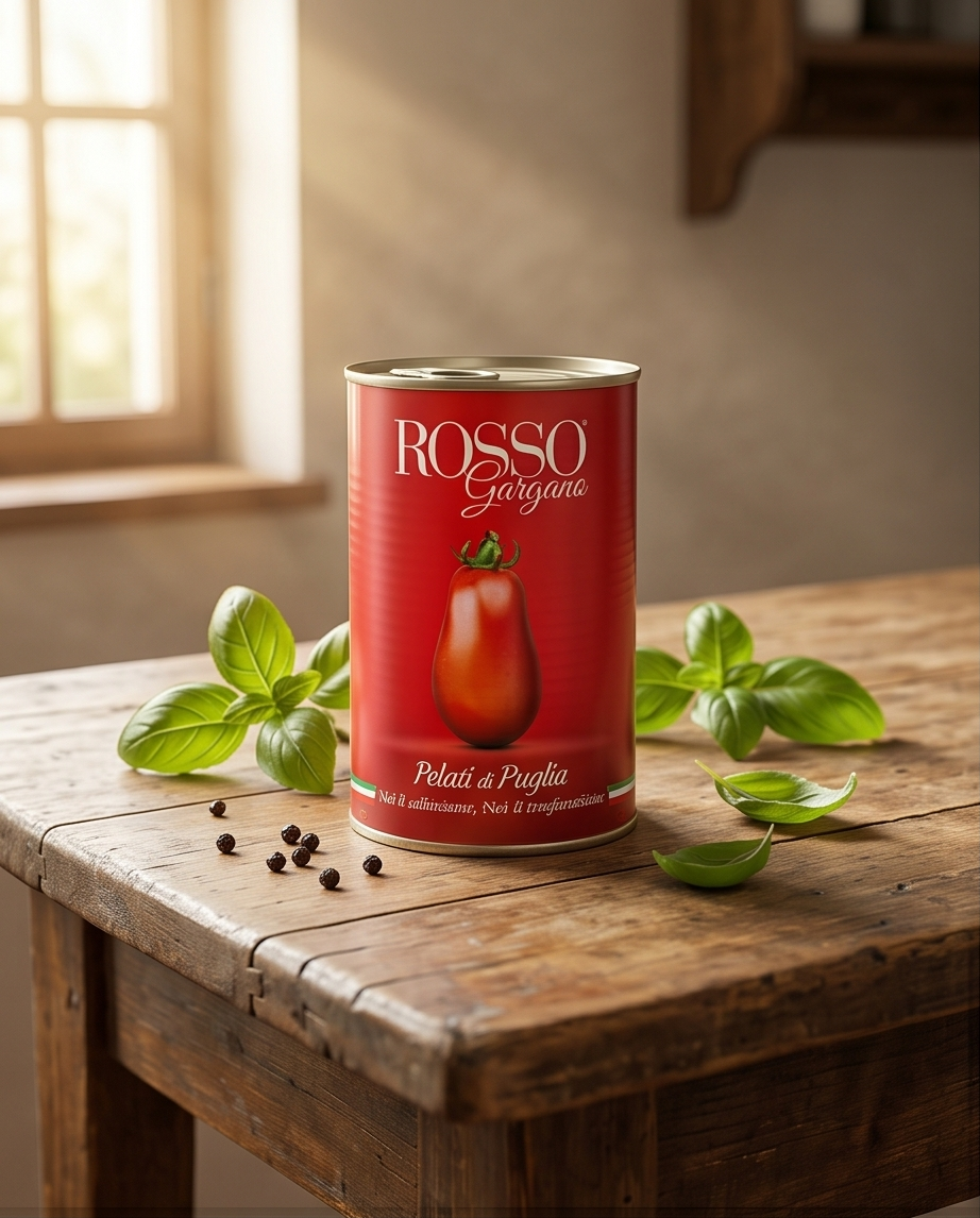 Rosso Gargano Pelati di Puglia – Geschälte Tomaten aus Apulien 400 g