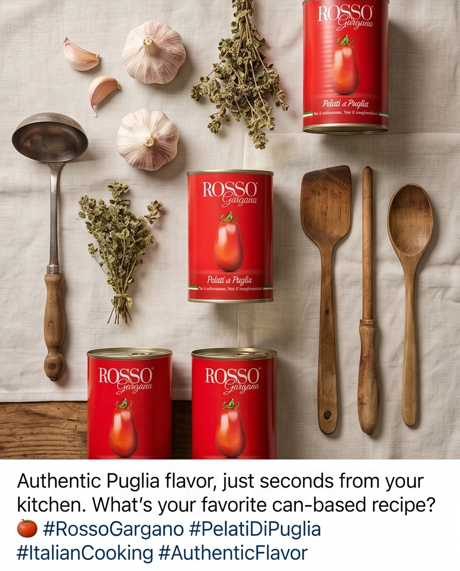Rosso Gargano Pelati di Puglia – Geschälte Tomaten aus Apulien 400 g