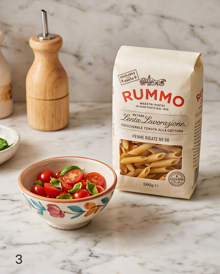 Rummo Penne Rigate No. 66 – 500 g | Italienische Pasta | al bronzo