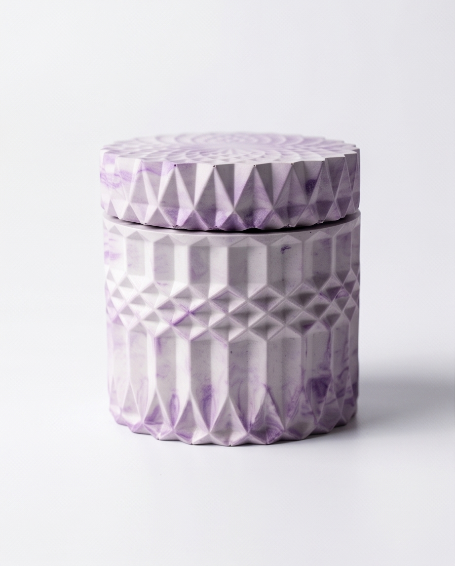 Handmade - Schatulle „Diamant“ aus Gips – Aufbewahrung für Schmuck & Kleinigkeiten