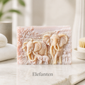 Handmade | Naturseife Cherry Slushi 'Elefanten' mit Ziegenmilchpulver