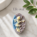 Handmade | Naturseife Sakura 'Elfe oval' mit Ziegenmilchpulver, handgesiedet