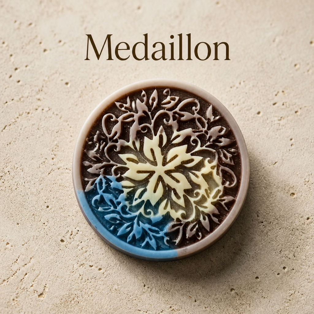 Handmade | Naturseife Sakura 'Medaillon' mit Ziegenmilchpulver