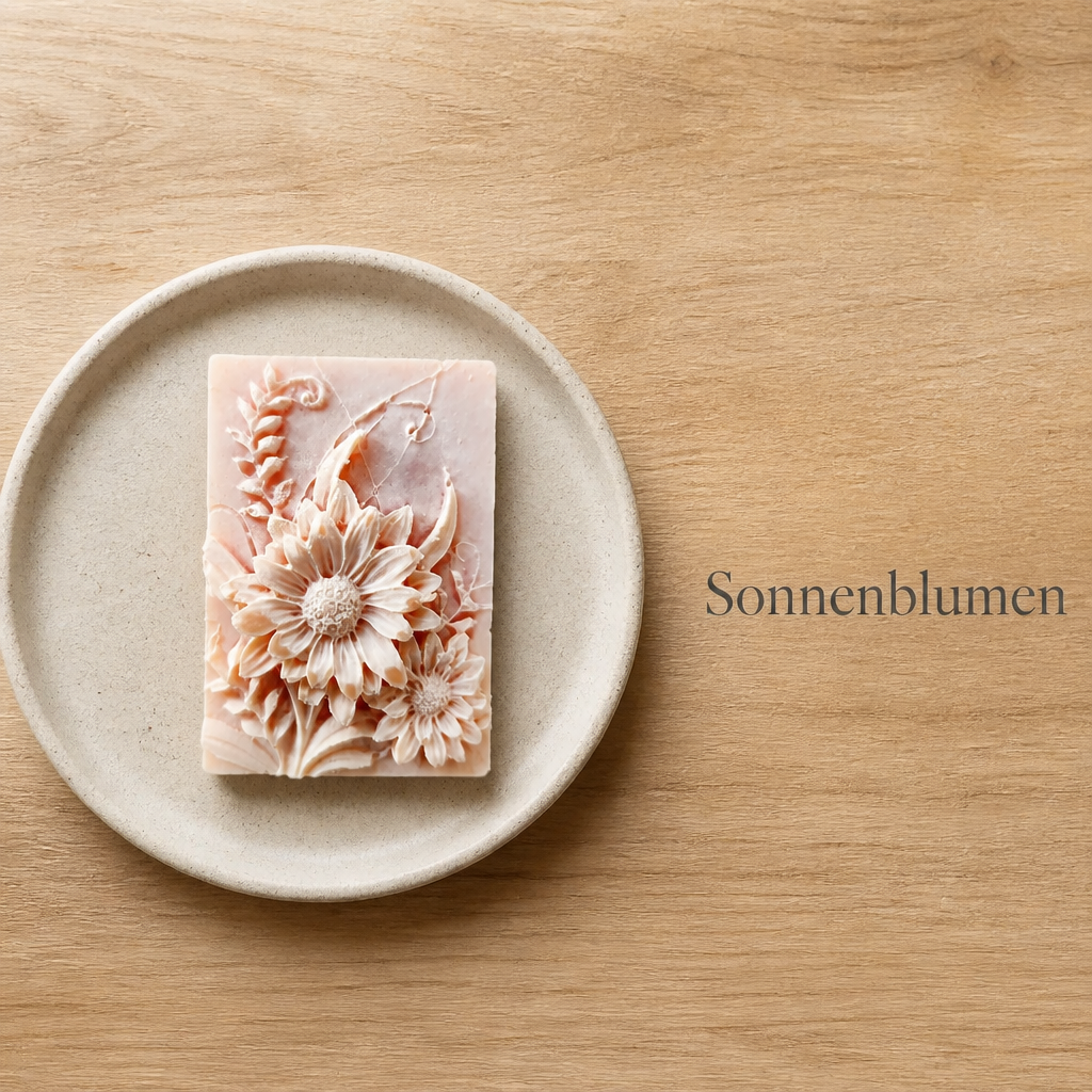 Handmade | Pflanzenseife Kokos & Rose 'Sonnenblumen'