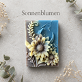 Handmade | Naturseife Sakura 'Sonnenblumen' mit Ziegenmilchpulver