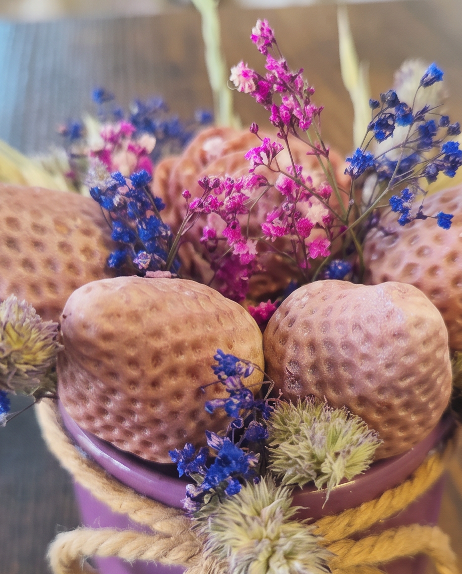 Handmade - Blumen-Bouquet aus Seifen | handgesiedet | Erdebeeren und Blumen