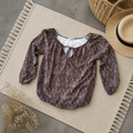 2nd Hand | Hailys Carmen-Bluse / Shirt Paisley-Muster – Gr. XS – Boho Style