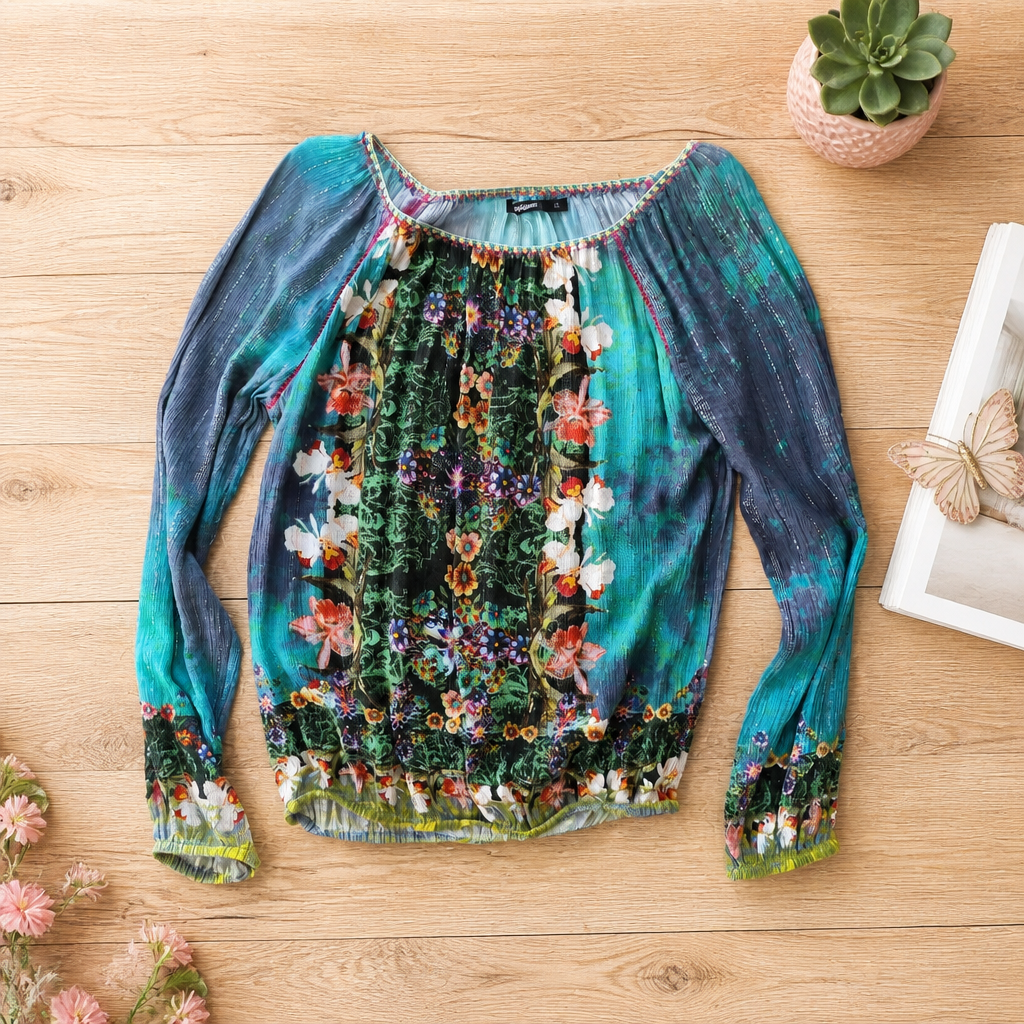 2nd Hand | Desigual Langarm-Shirt / Bluse, Größe XS