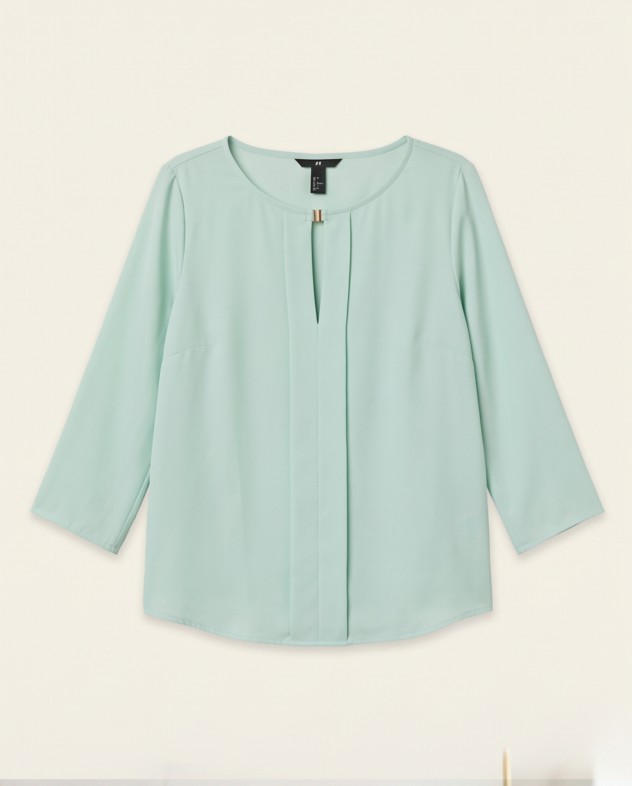 2nd Hand | H&M Bluse / Schlupfbluse Mintgrün – Gr. 36 – Elegantes Detail