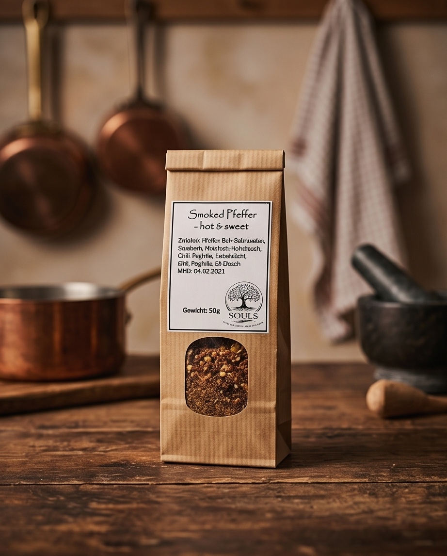 Smoked Pfeffer Hot & Sweet 50 g – Rauchig, scharf & süß für Grill & Pfanne