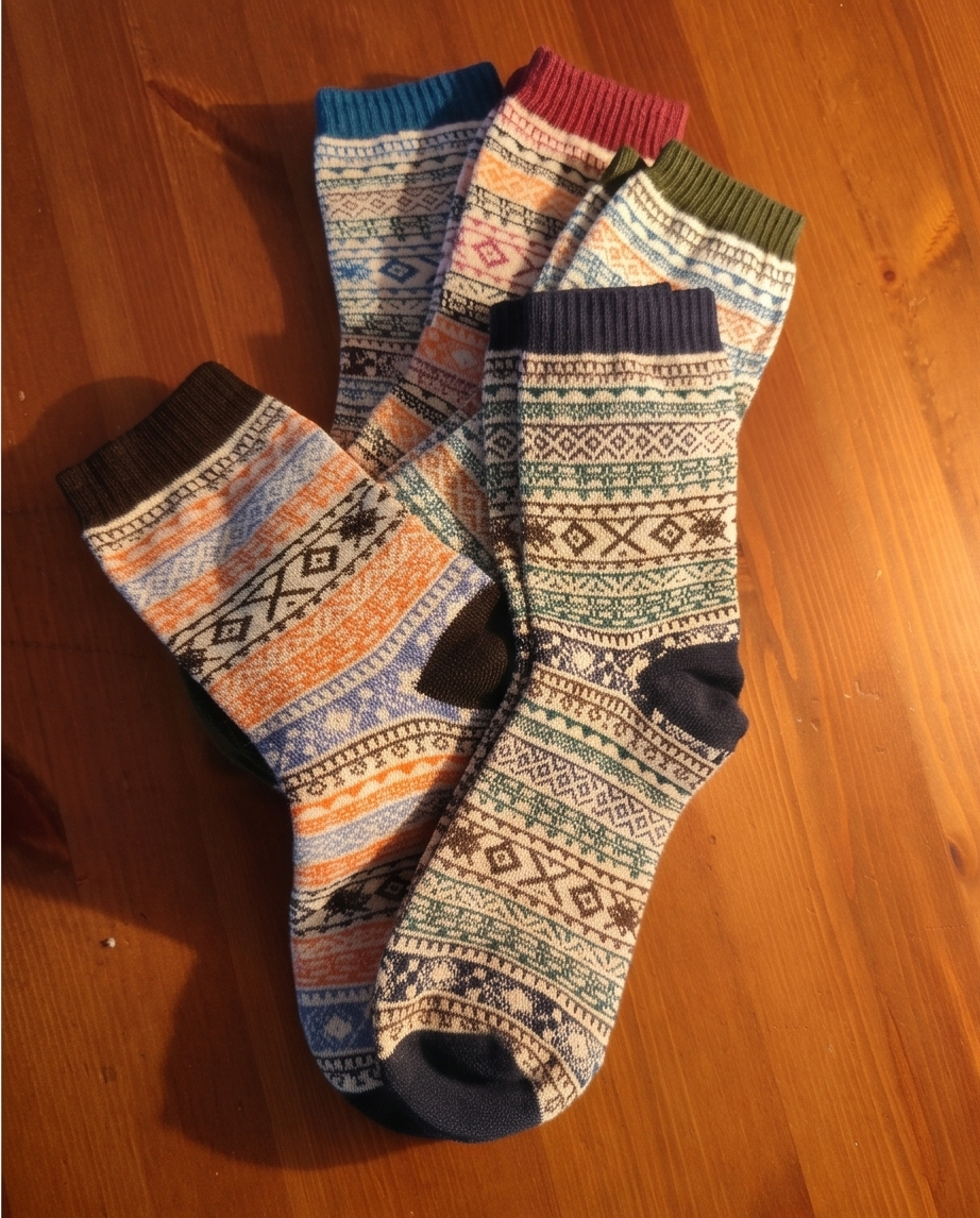 Retro Socken für Damen | Kuschelsocken Vintage-Look