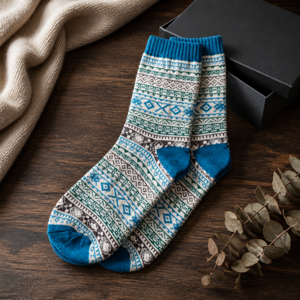 Retro Socken für Damen | Kuschelsocken Vintage-Look