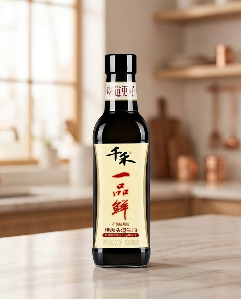 Qianhe Premium Helle Sojasoße 500 ml – Umami-Geschmack aus Gentechnikfreien Sojabohnen