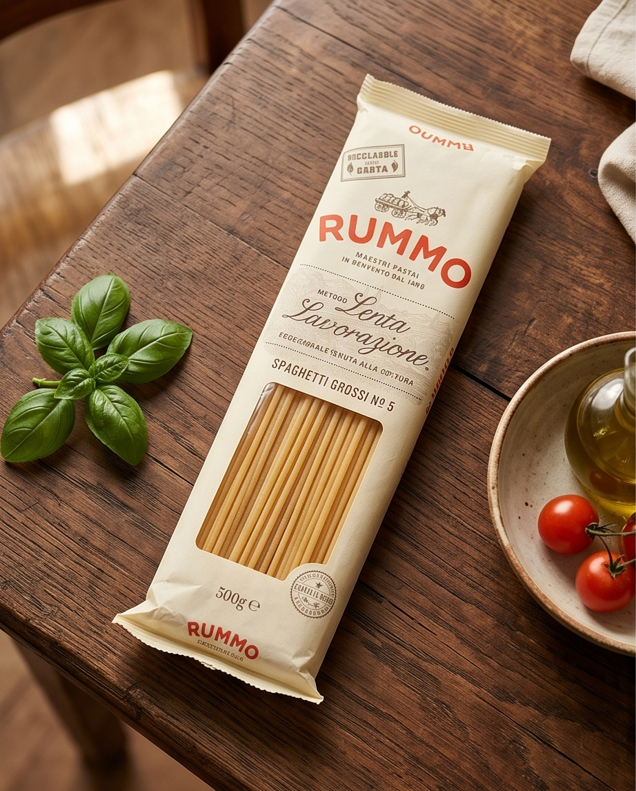 Rummo Spaghetti Grossi No. 5 – 500 g | Italienische Pasta | al bronzo