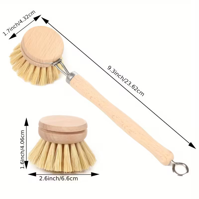 Spül- & Gemüsebürste | Küchenbürste aus Holz und Naturfasern